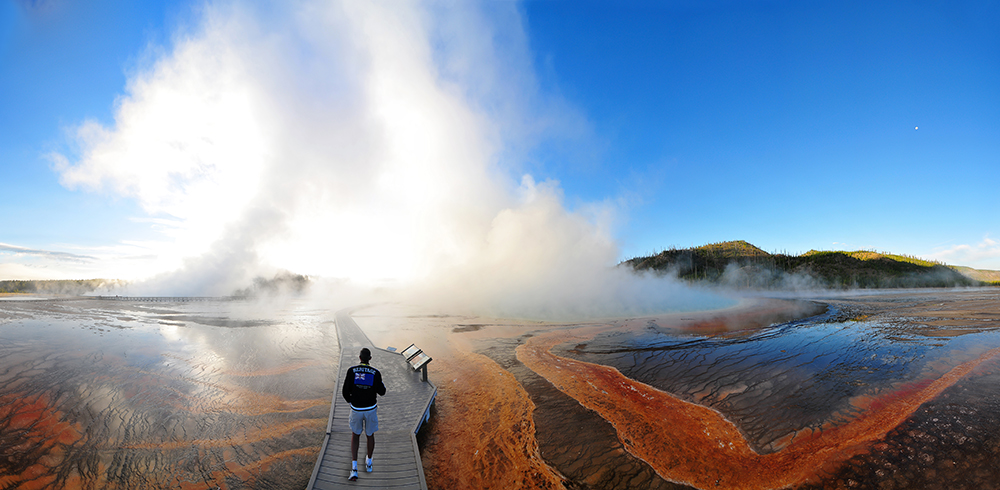 USA YELLOWSTONE NP, Grand Prismatic  360° Panorama 9758c